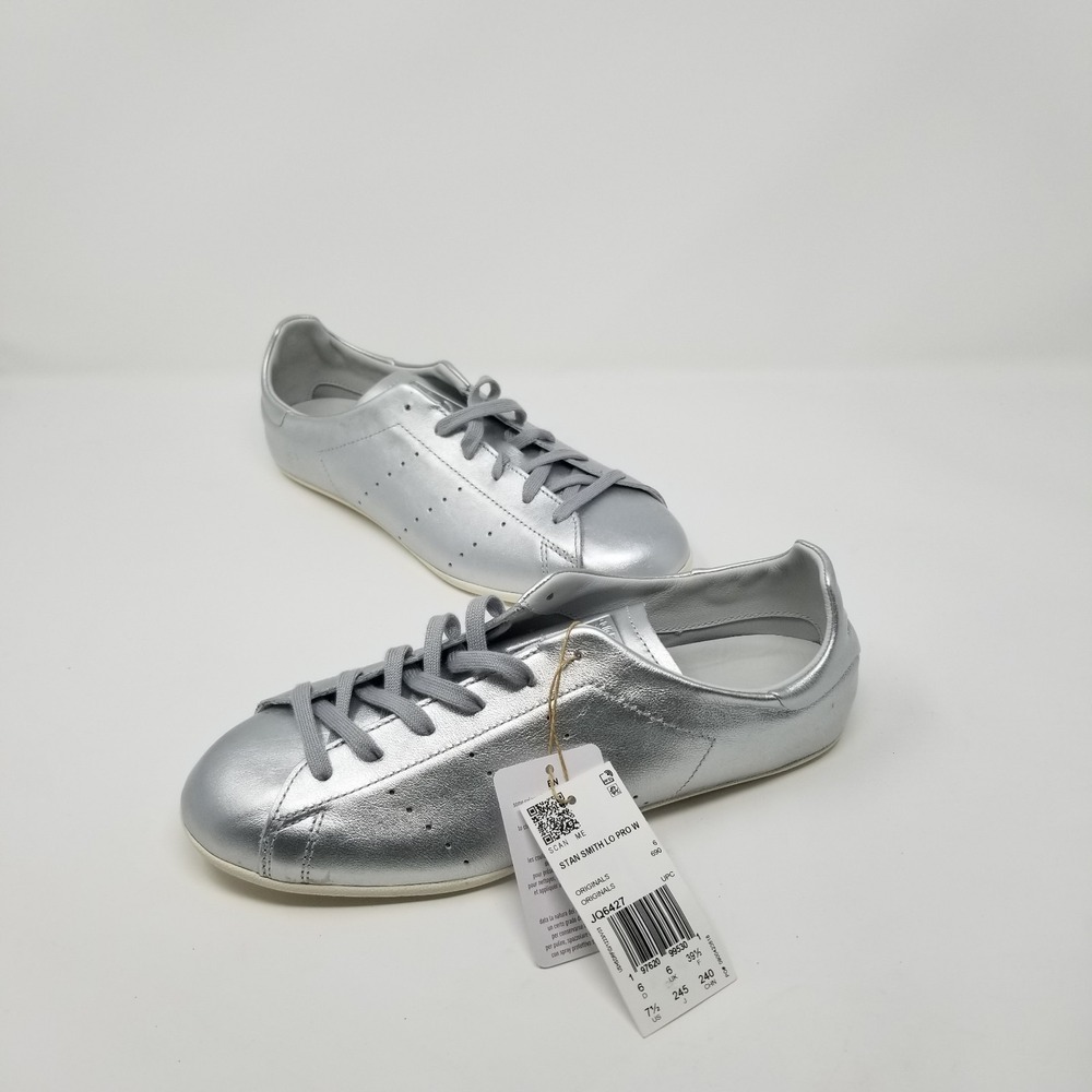 W Adidas Originals Stan Smith Lo Pro Silver Metallic Grey One Cloud White JQ6427
